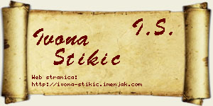 Ivona Stikić vizit kartica